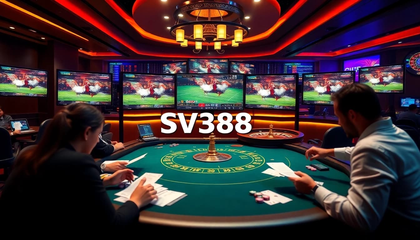 Engage with SV388 link through an exciting live betting atmosphere at a modern casino.