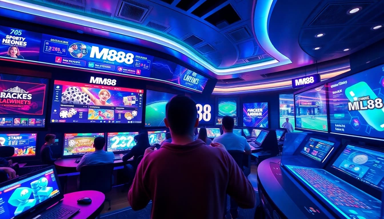 Experience the excitement of MM88 with vibrant online gaming graphics and player engagement.