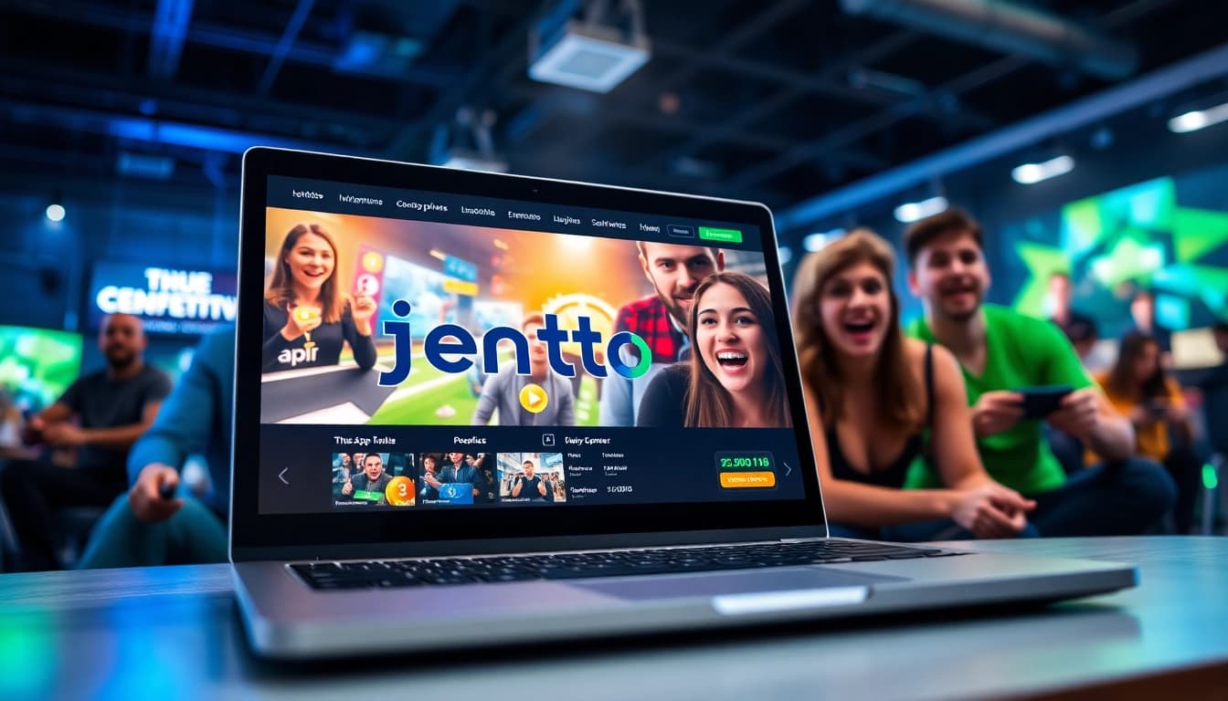Menggambarkan jentoto platform game online dengan pemain aktif dan grafik menarik.