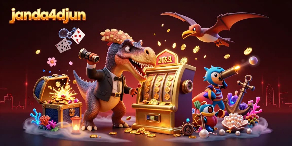 Menangkan jackpot di janda4djun dengan dinosaurus bermain mesin slot dan mengumpulkan koin emas.