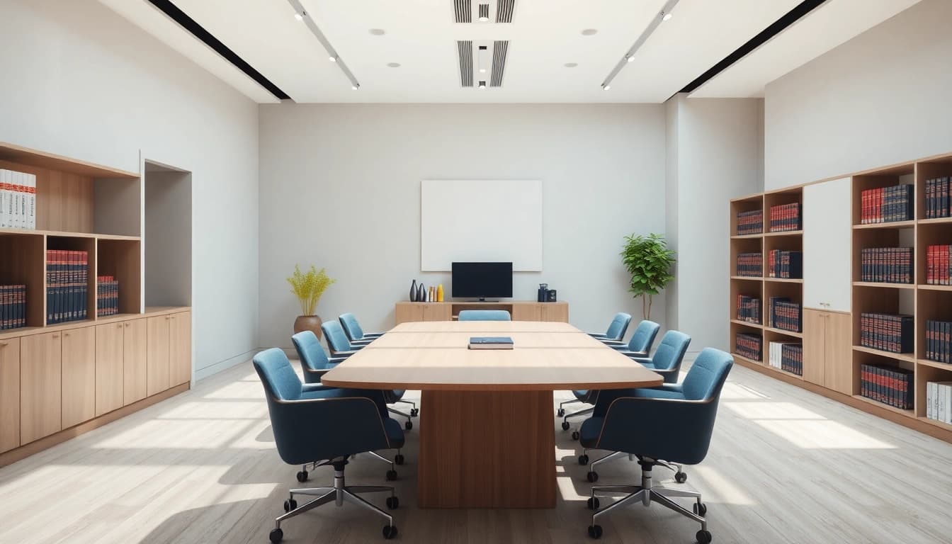 Corporate law firm in Gurgaon providing professional consultations in a modern office setting.
