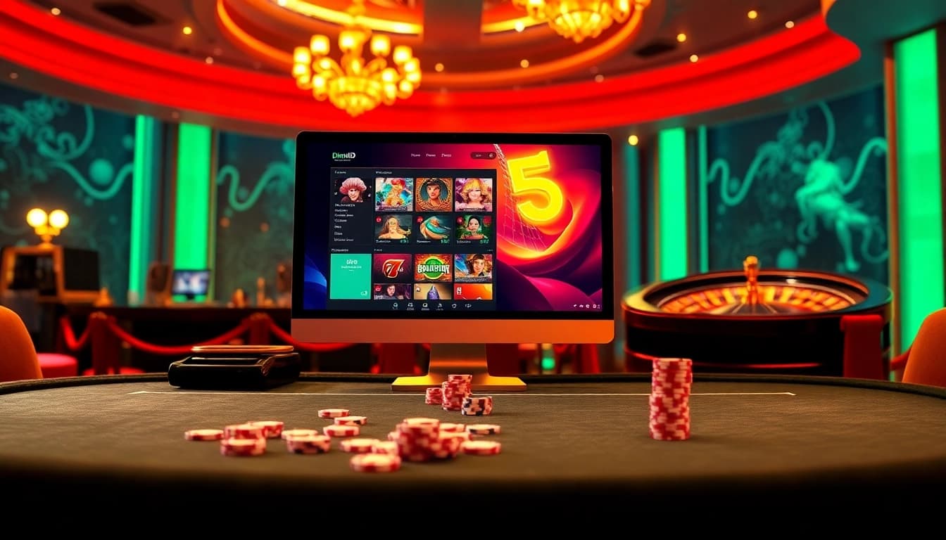 Play thrilling games at dinamit4d with vibrant casino visuals and exciting slot interfaces.