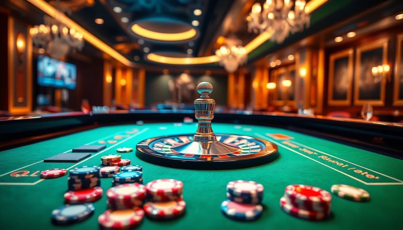 Experience online roulette South Africa with an engaging casino table scene and vibrant atmosphere.