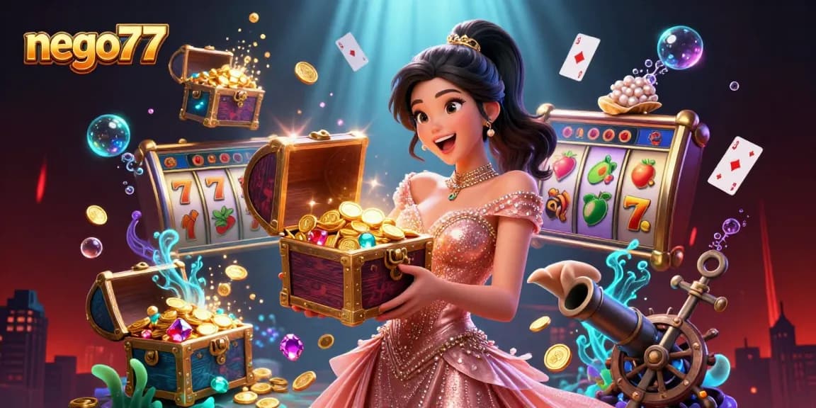 Nego77 offers thrilling gameplay with vibrant slot elements and stunning treasure visuals for gamers.