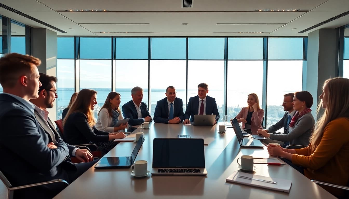 Engaging business professionals at https://oresundbusinessmeeting.se during a collaborative meeting.
