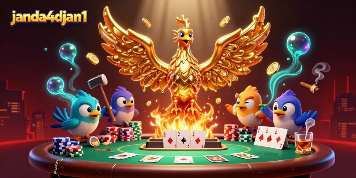 Menang besar bersama janda4djan1 di kasino dengan phoenix emas dan elemen poker