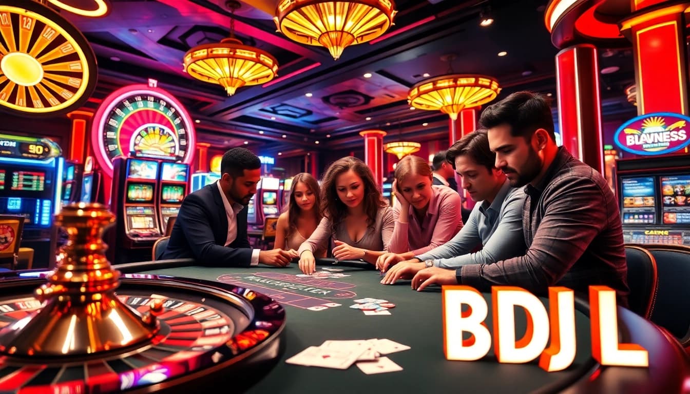 Engage in an exhilarating BDJL gaming experience at a high-stakes casino table.