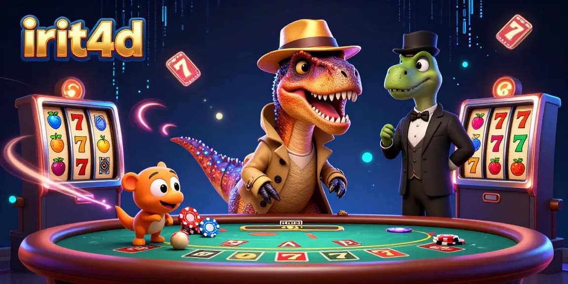 Irit4d brings excitement with a velociraptor at a blackjack table, showcasing thrilling card counting.