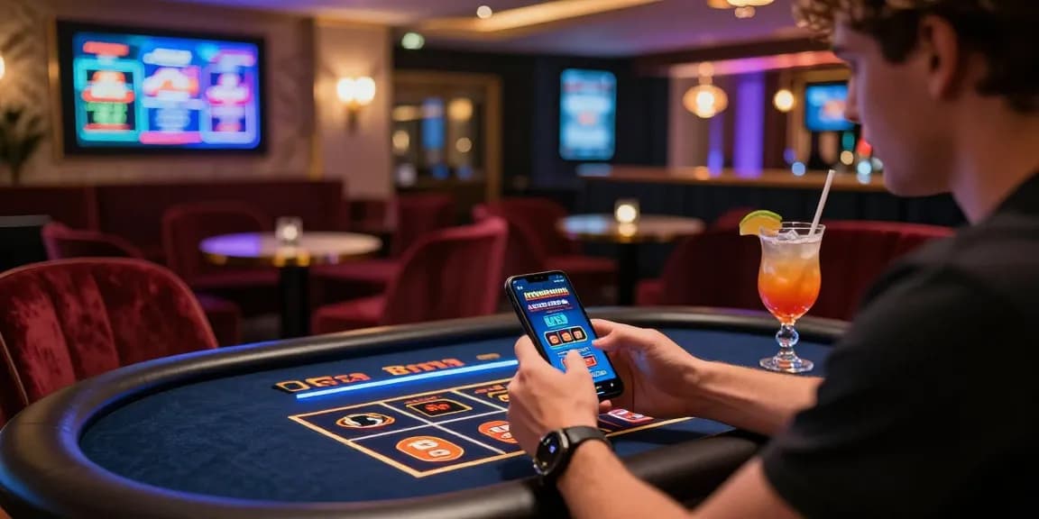 Experience thrilling gameplay at credit card casinos in a luxurious lounge atmosphere.