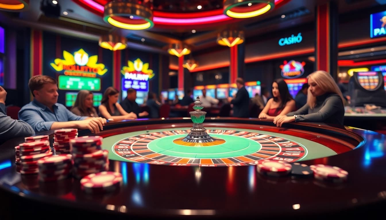 Main baccarat table with players at ibet44, highlighting joy and engagement.