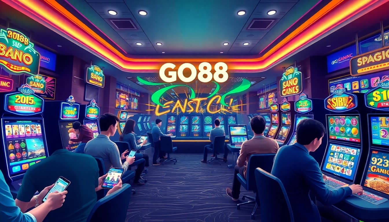 GO88 online gaming platform interface showing vibrant gaming activities
