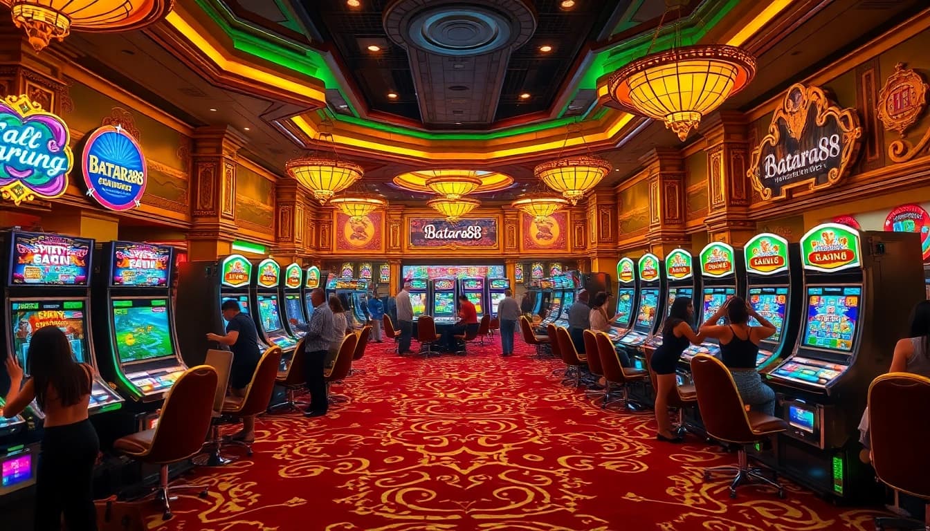Batara88 themed casino slot machines showcasing vibrant gaming experience.