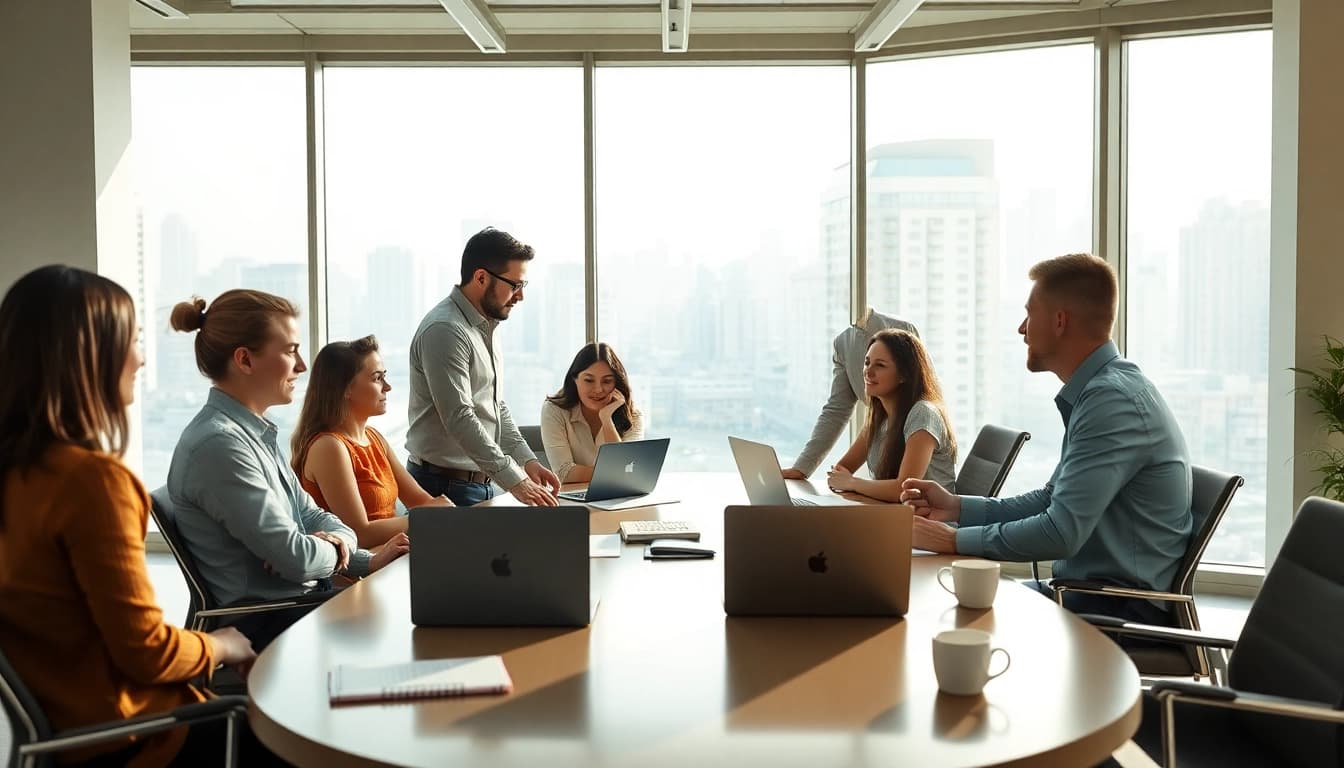 How to achieve effective team brainstorming in a modern office space.