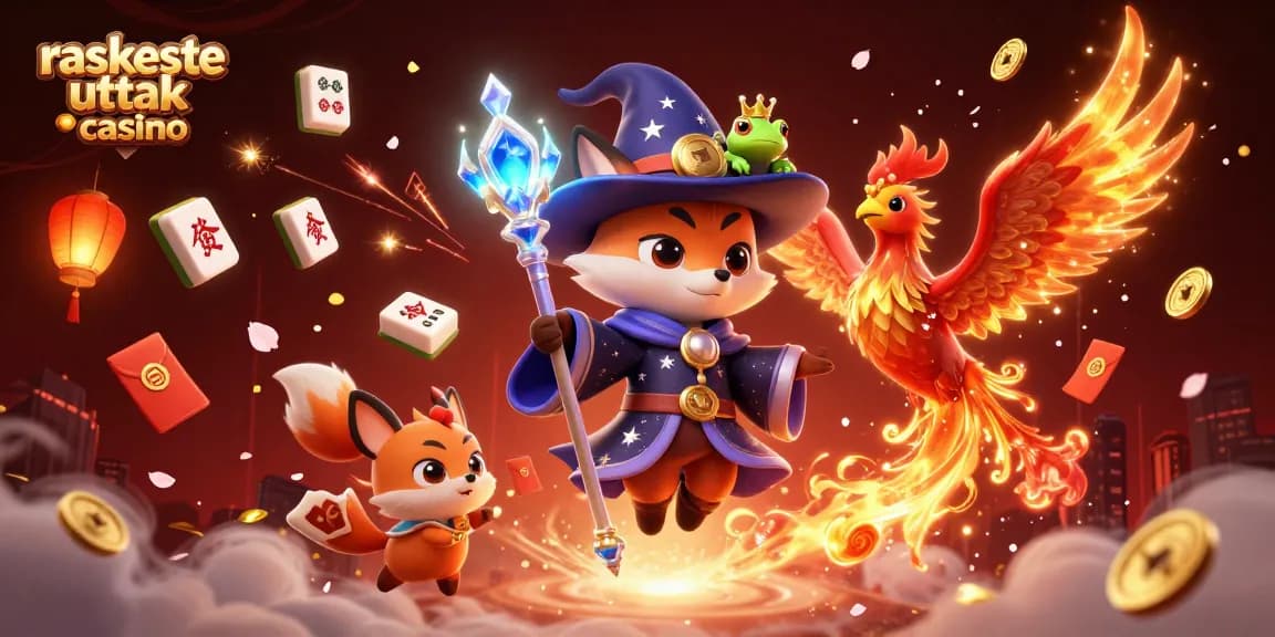 Raskeste uttak casino illustreres med en 3D trollmann-illustrasjon som fanger spenningen ved casinospill.