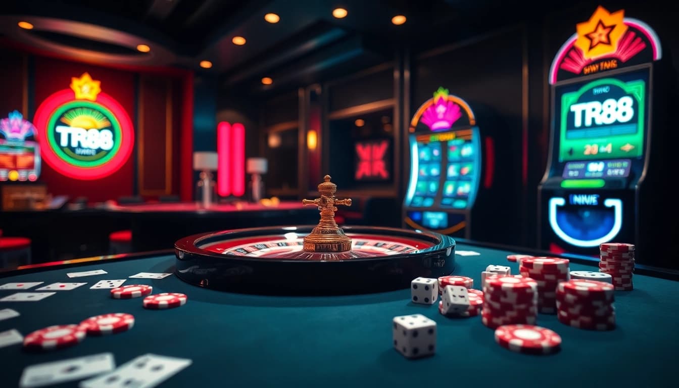 Players engage in an intense game at a casino featuring the exciting TR88 slot machine.