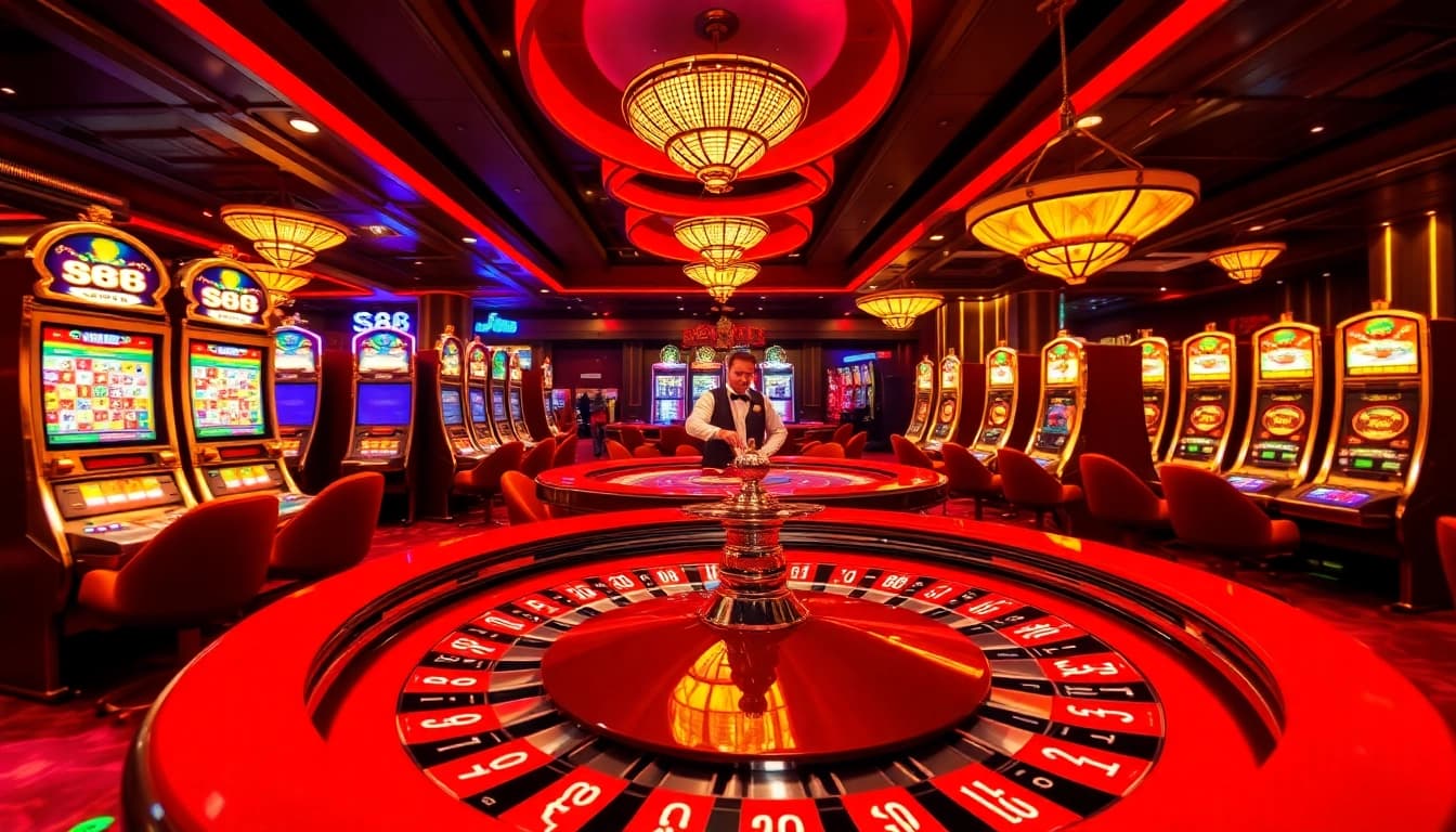Experience the thrill of winning at s88 casino tables with vibrant slot machines.