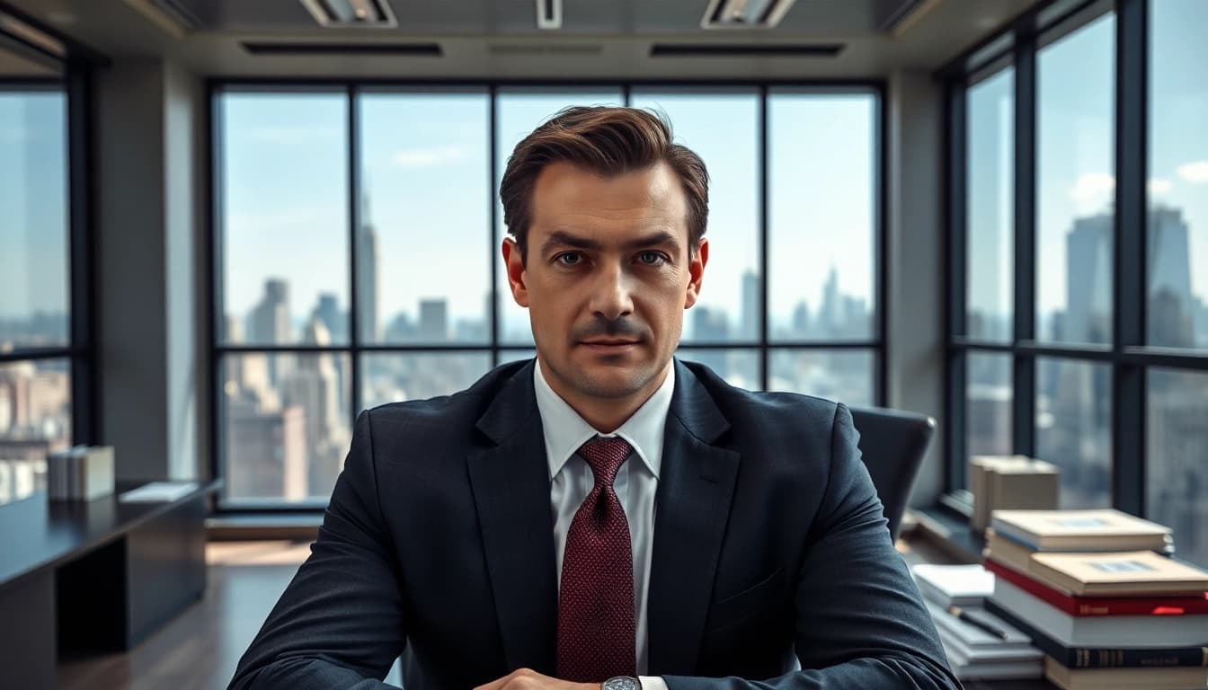 Experienced New York City Personal Injury Lawyer consulting with a client in a professional office.