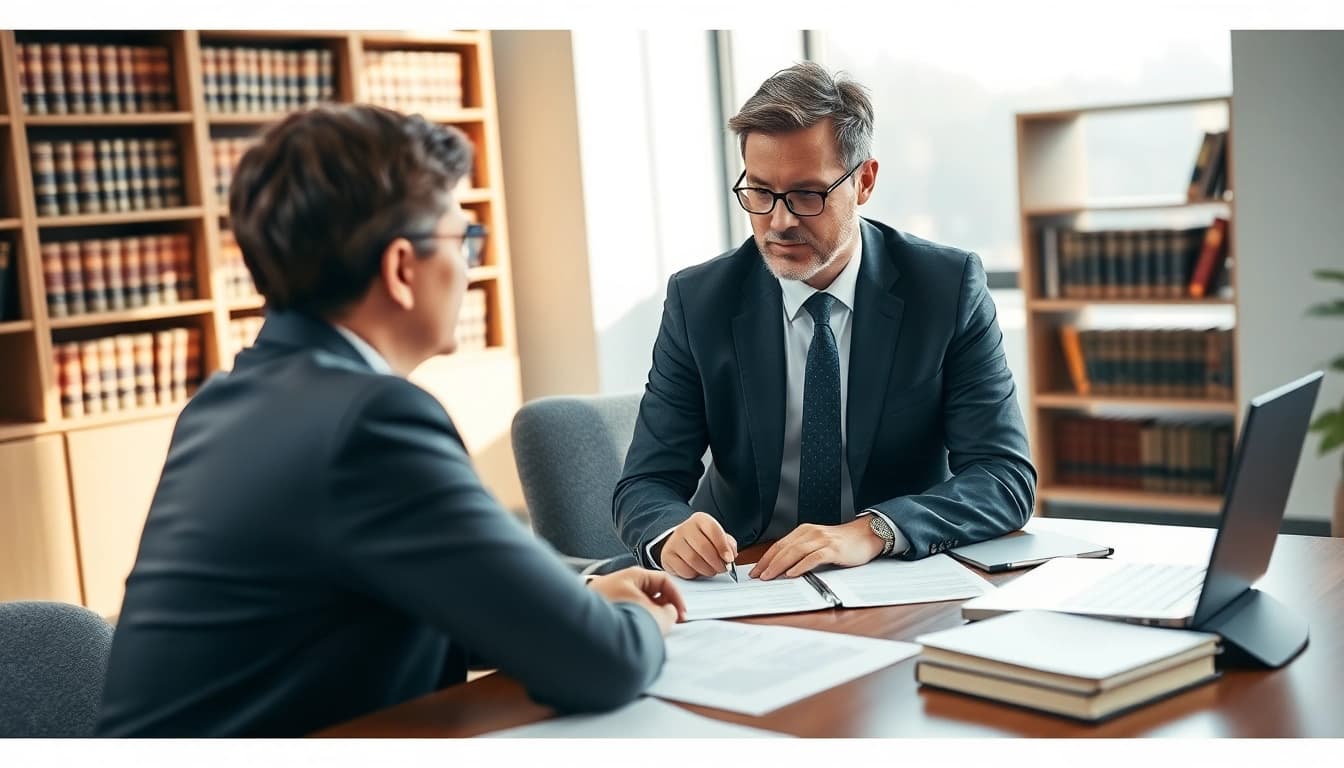 Plantation, Boca Raton & Aventura Probate Lawyer consulting with a client in a modern legal office.