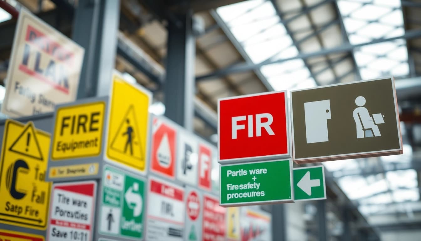 Engaging fire equipment signs Kenya illustrating safety protocols in a professional environment.