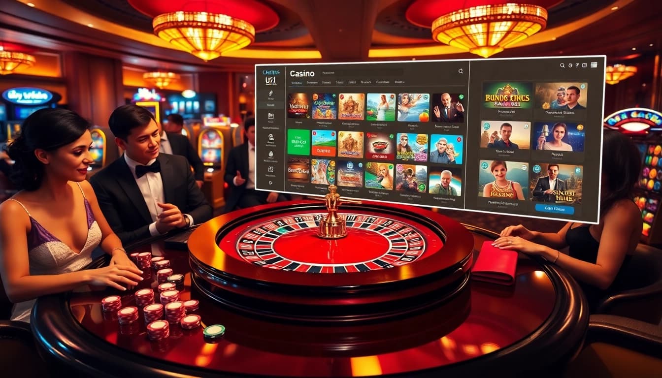 Experience thrilling gameplay at U31 casino with vibrant roulette and slot machines.
