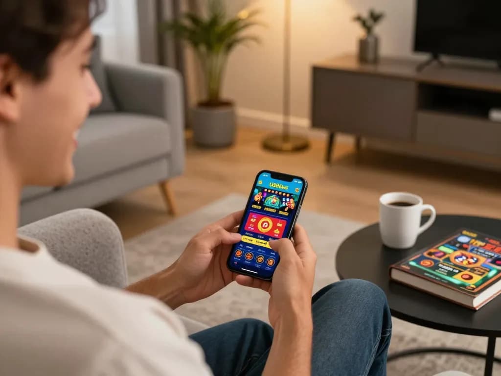 Engaging gameplay on U888bet app, showcasing live dealer games in a cozy home setting