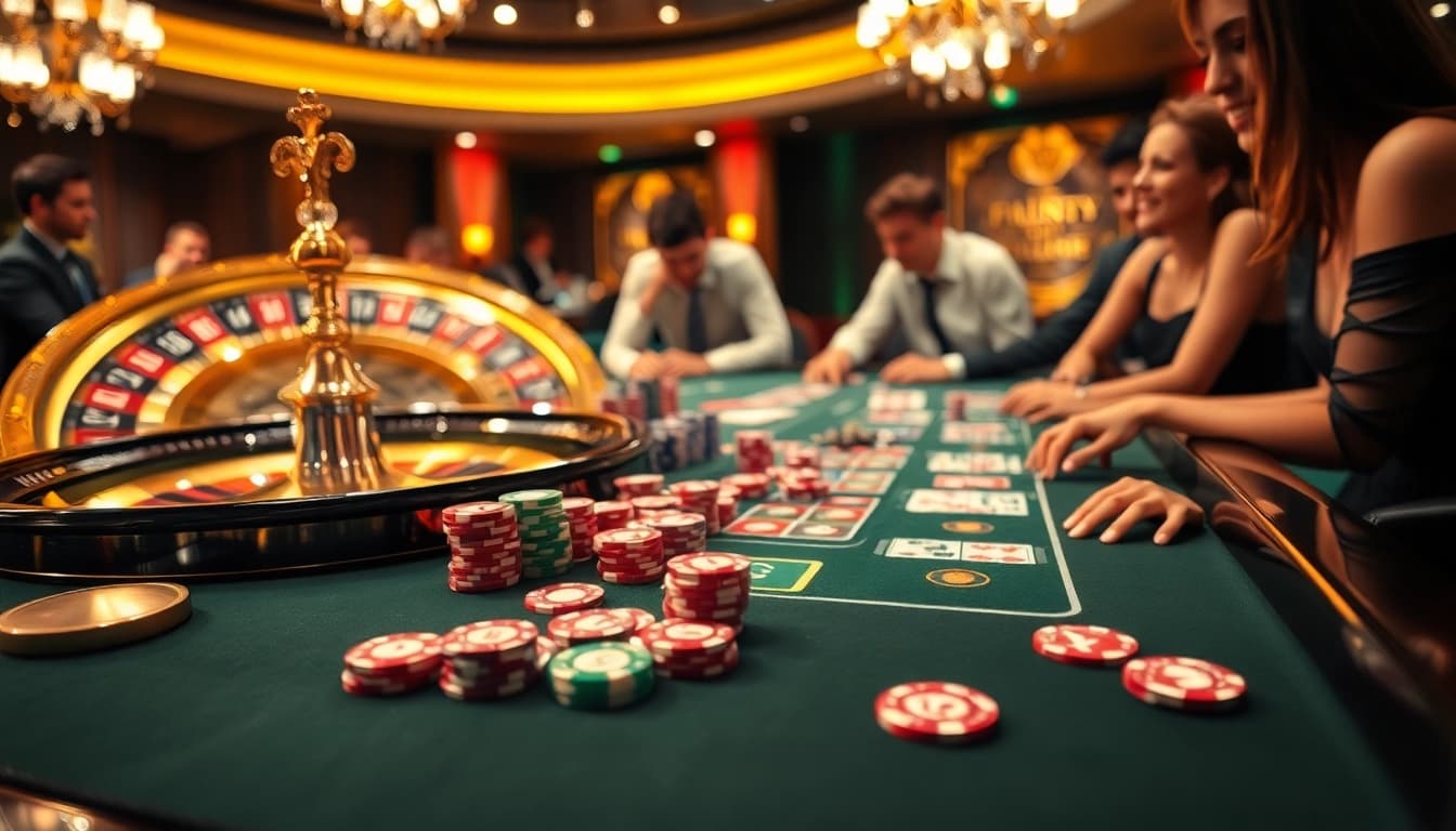 Experience exhilarating gameplay at FUN79 with vibrant casino tables and engaging players.