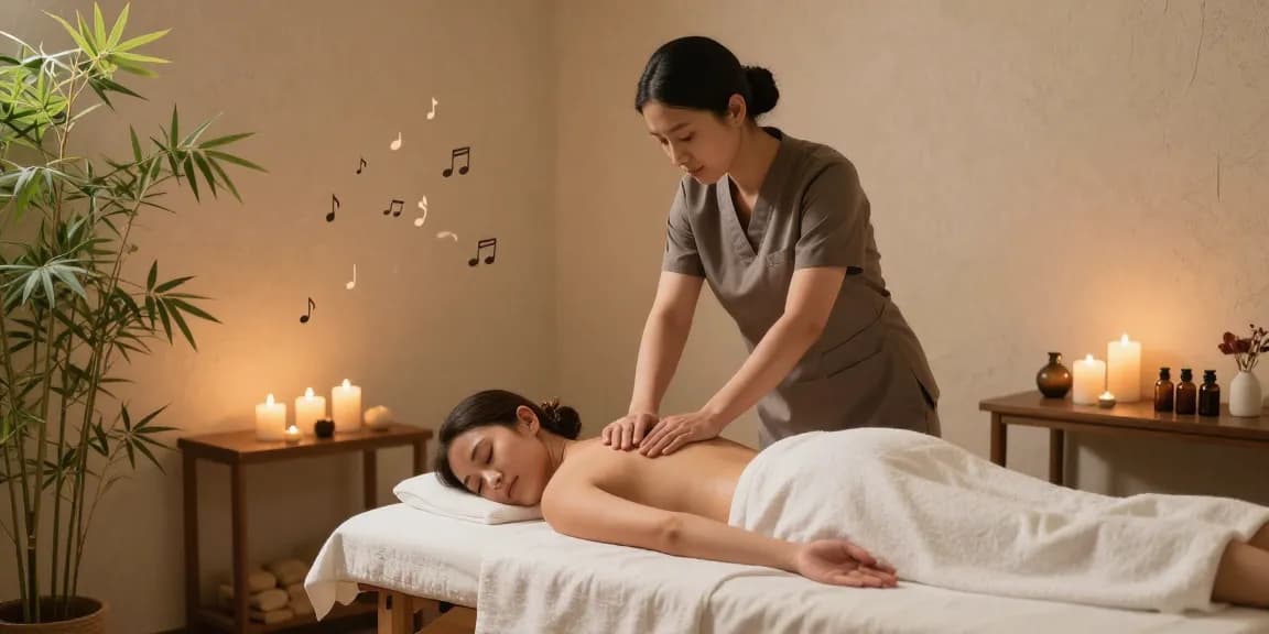 불당동마사지 전문 스파에서 편안한 분위기 속에 스웨디시 마사지를 받는 모습.