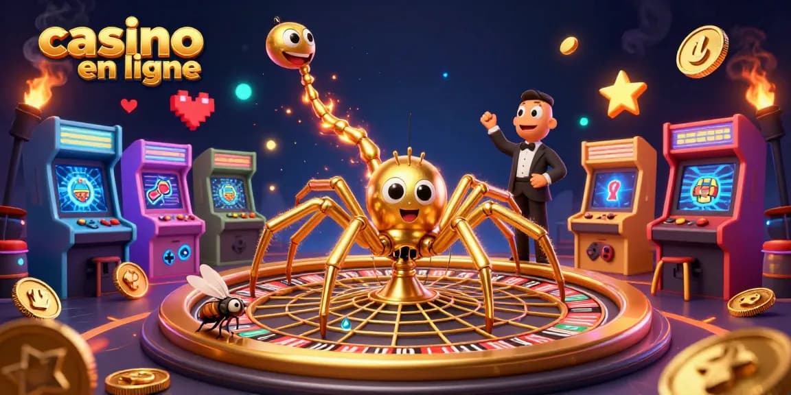 Réjouissez-vous au casino en ligne avec des jeux de roulette, des araignées dorées et des croupiers centipèdes.