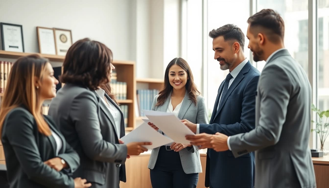 Consultative interaction between clients and legal experts at https://www.agslawfirm.com showcasing professionalism.