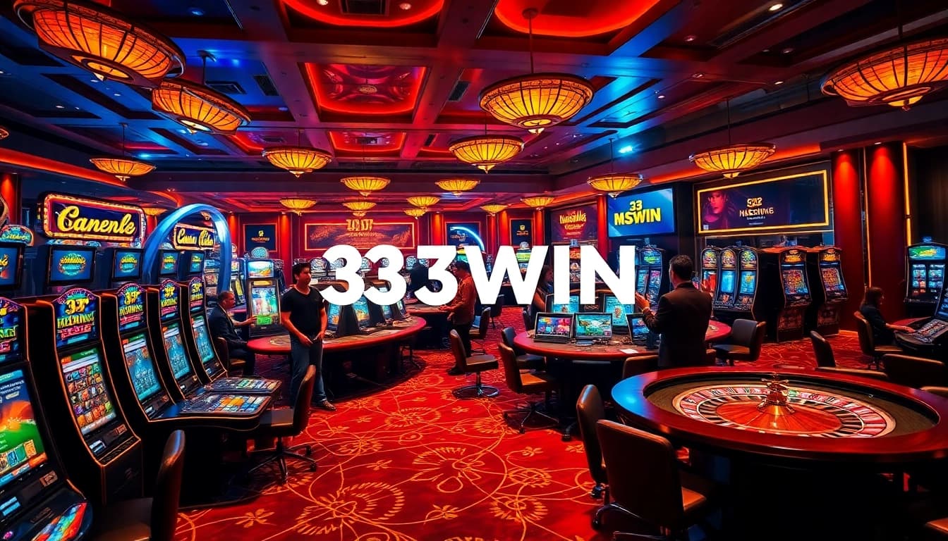 Experience the thrill of gambling at the luxurious 33WIN casino with vibrant slot machines and live dealers.