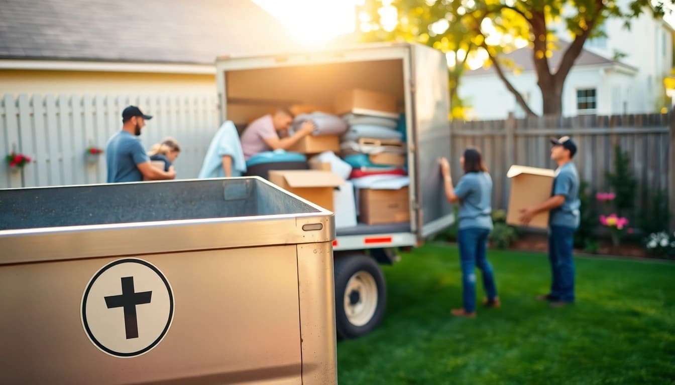 Expert junk removal from https://myeasyjunkremoval.com showcased in a professional backyard setting.