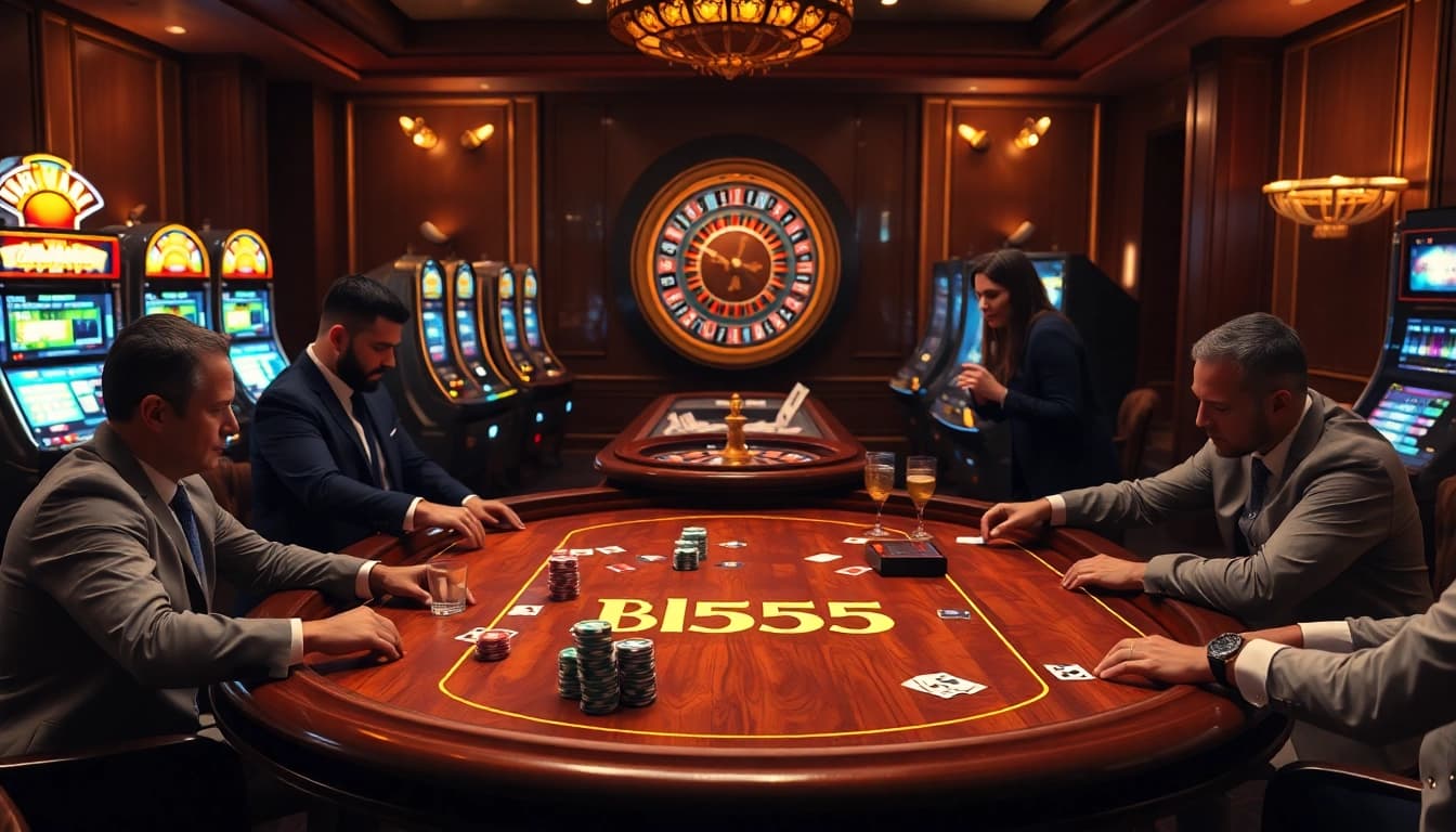Engage in thrilling poker action at the luxurious BL555 branded casino.