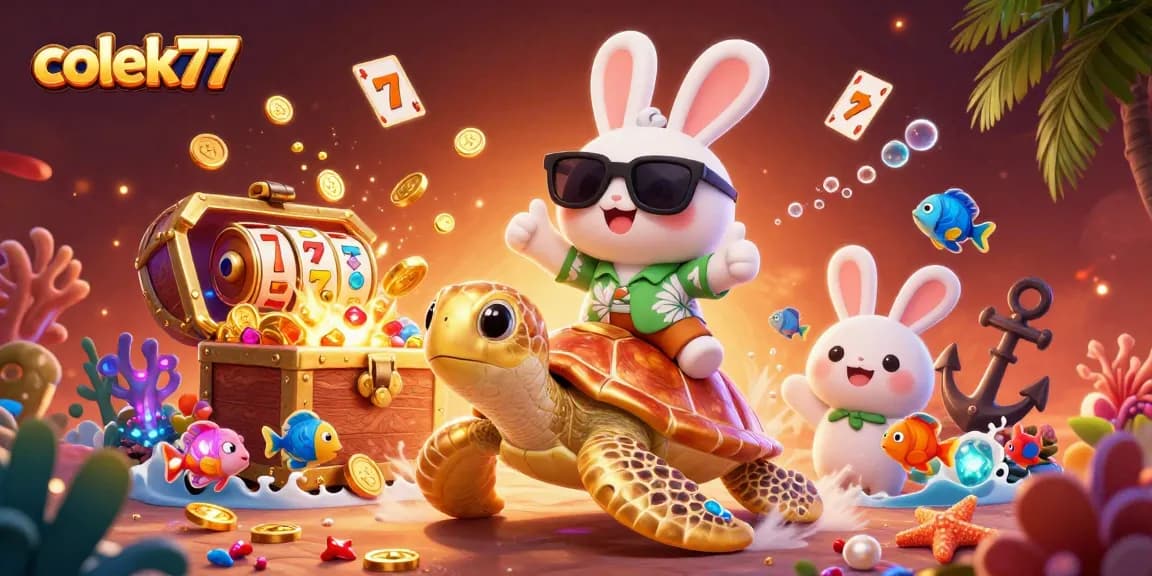 Engage with colek77 for thrilling slot experiences featuring a lucky rabbit and a golden turtle.