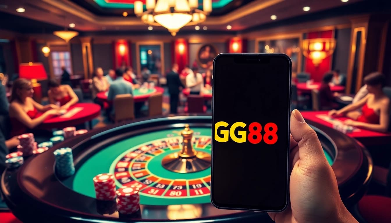 Experience the excitement of online gambling with https://gg888.info/ at a luxurious casino table.