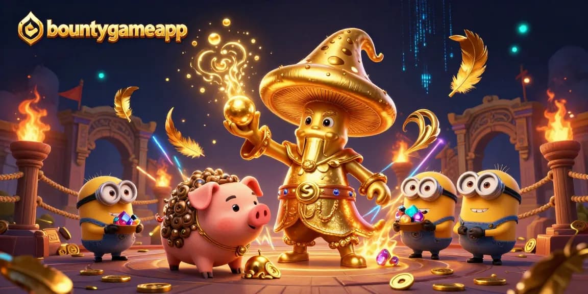 Menggandakan kemenangan di bountygameapp dengan si penyihir jamur emas dan teman-temannya