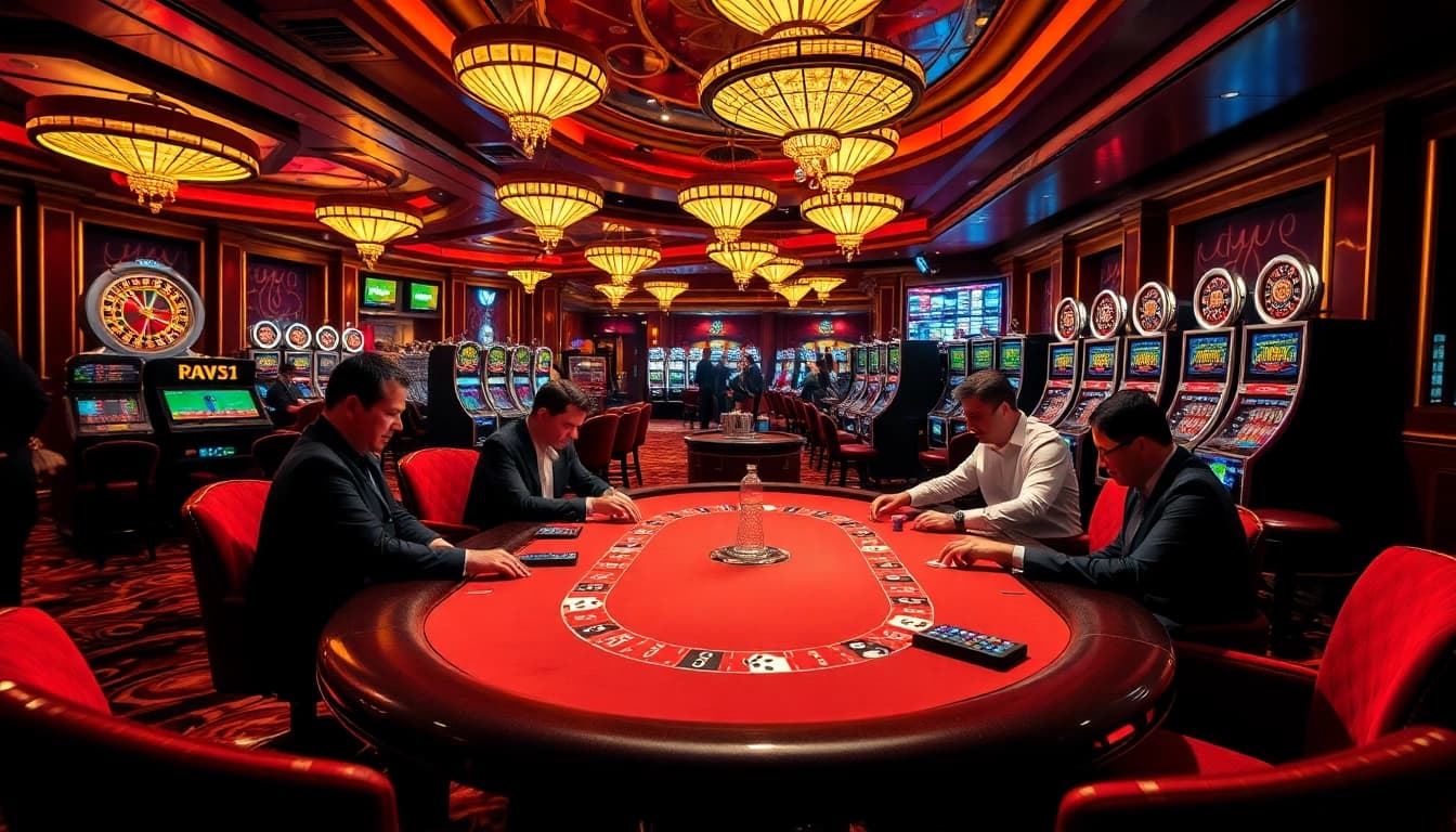 High-stakes poker game in an opulent casino, showcasing hidden wiki onion connections in a luxurious setting.