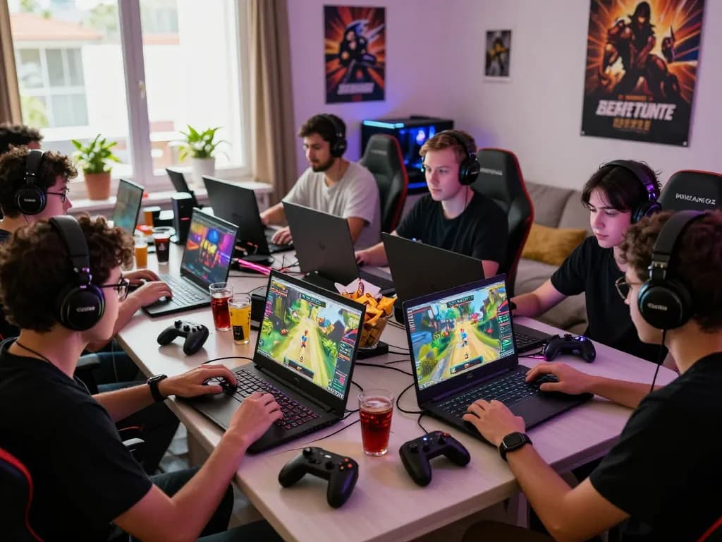 Exciting online gaming environment showcasing players engaging at https://hitclub9.us.com/ with vibrant graphics and snacks.