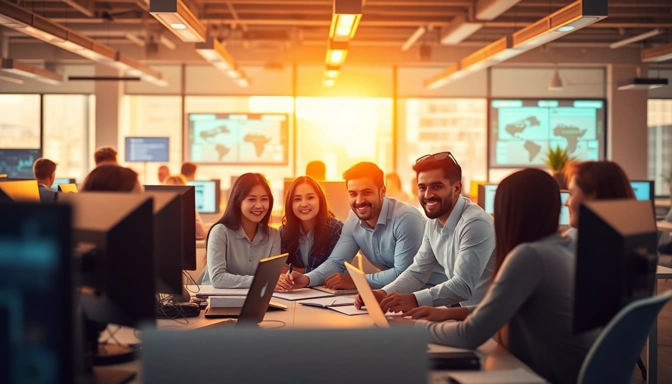 Technaujienos.lt komanda dirba moderniame biure, bendradarbiaudama su naujomis technologijomis
