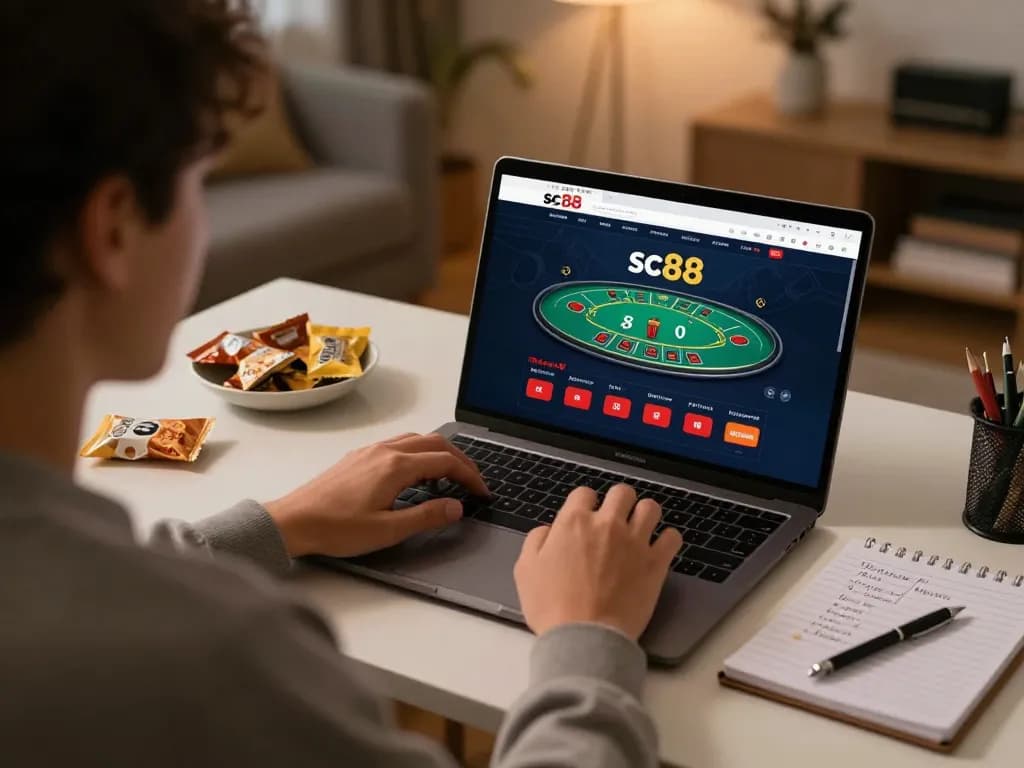 Engaging with sc88's online blackjack while enjoying a cozy evening at home