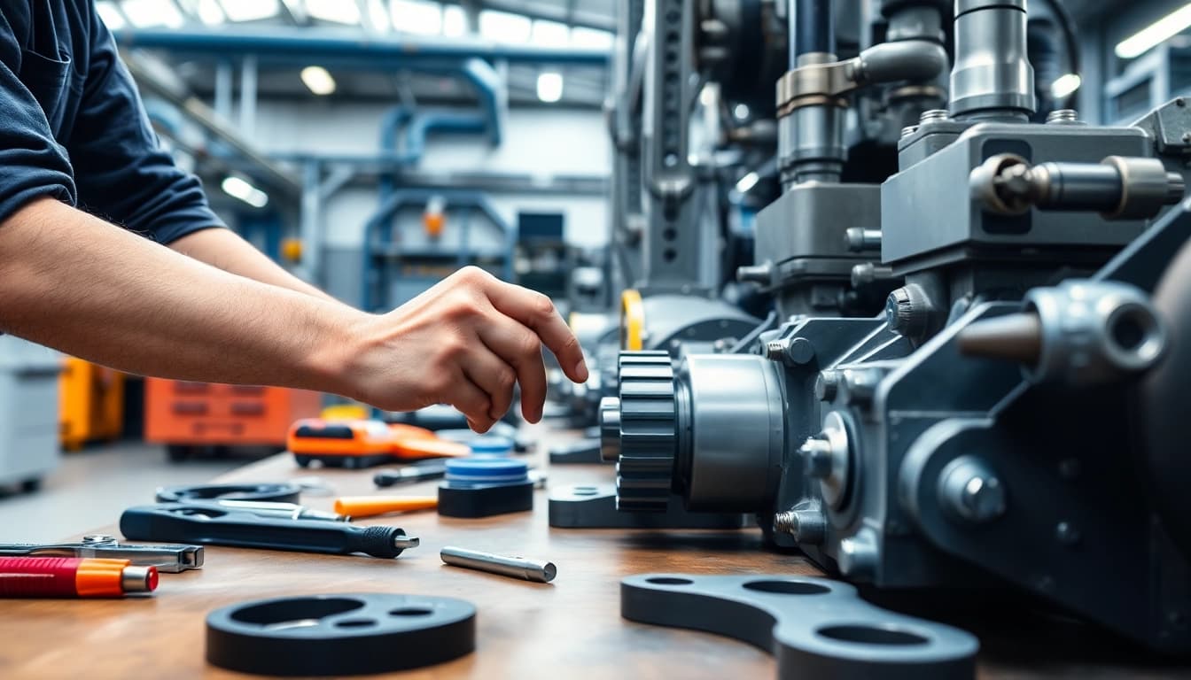 Providing hydraulic repair services with precision in a well-equipped workshop.