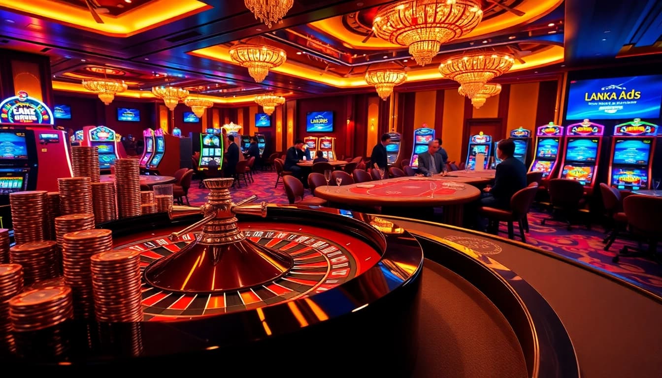 Lanka Ads enhances your casino experience with vibrant table games and slot machines.