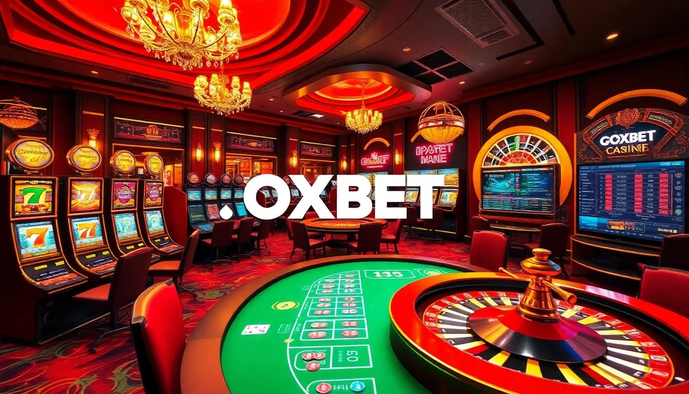 Players enjoying the OXBET casino experience with vibrant games and lively atmosphere.