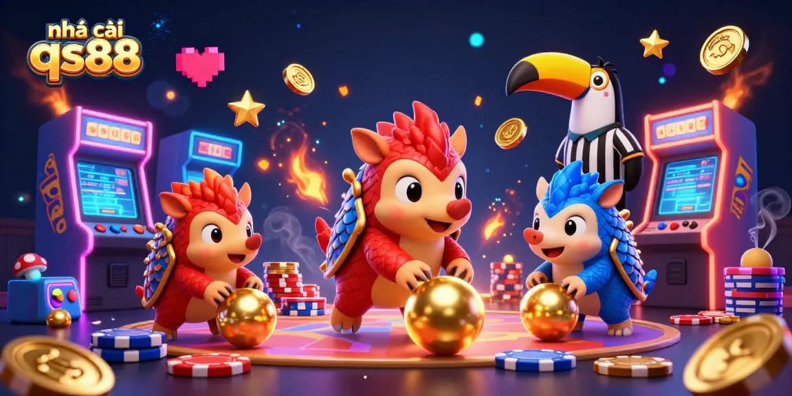 Experience the thrill with nhà cái qs88 as rival pangolins roll through a dynamic casino scene.