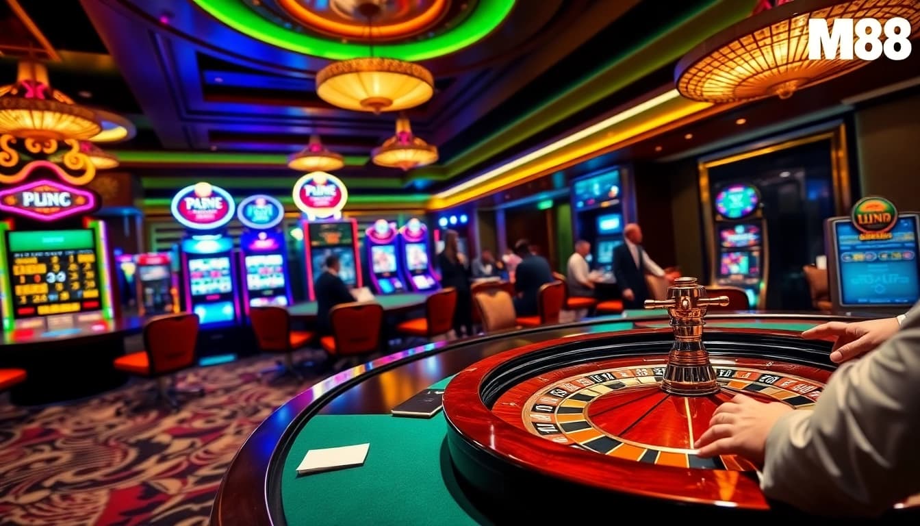 Experience the excitement of Trang chủ MM88 as players engage in thrilling casino games and betting activities.