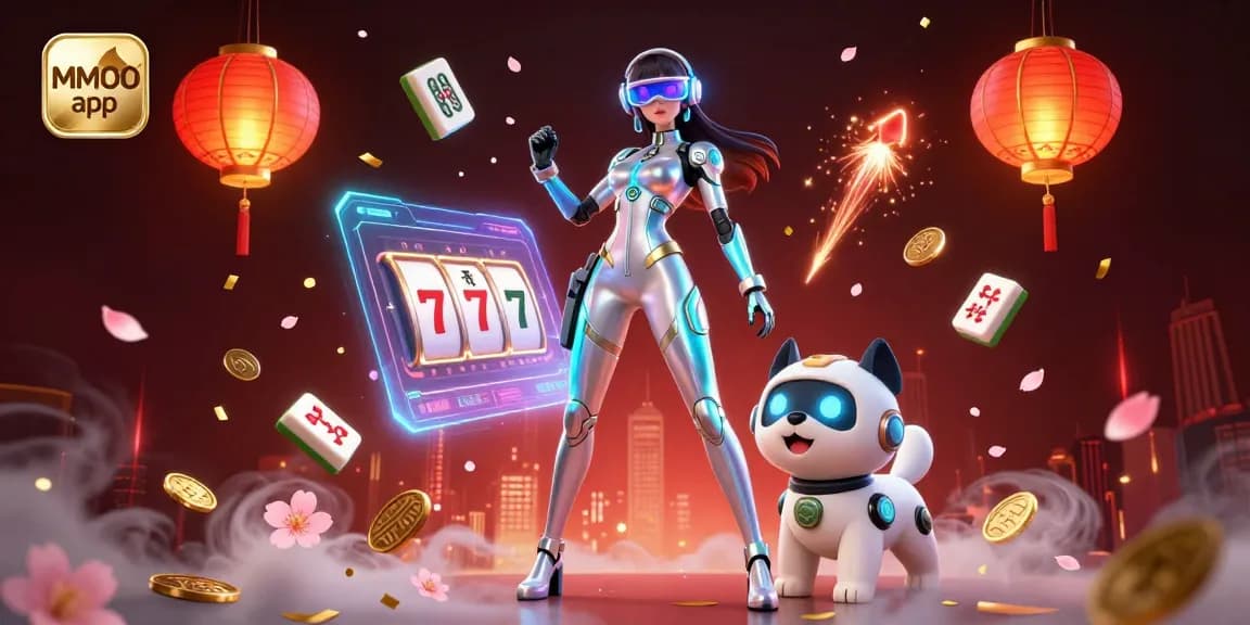 Engage with the MMOO app for enhanced gaming experiences with a vibrant casino scene.