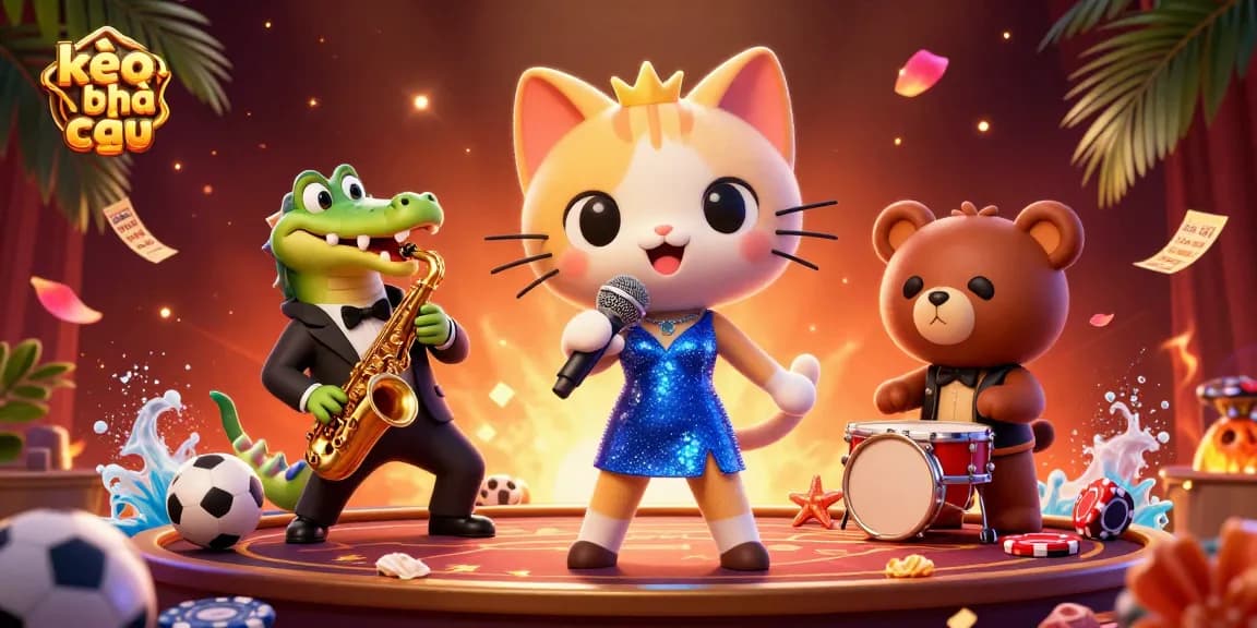 Engage with kèo nhà cái on an exciting stage filled with vibrant characters and dynamic casino elements.