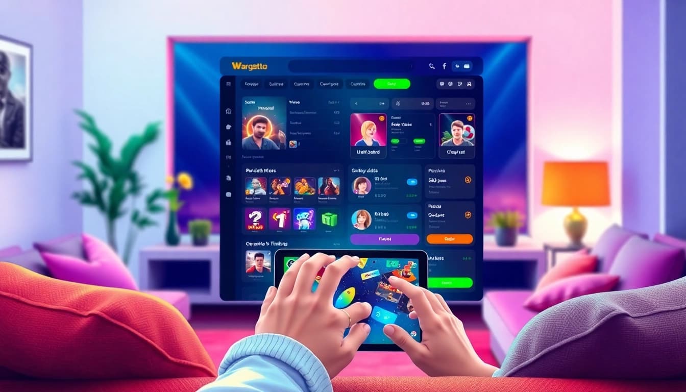 Antarmuka aplikasi seluler Wargatoto yang menampilkan kegembiraan permainan online dan desain yang ramah pengguna.