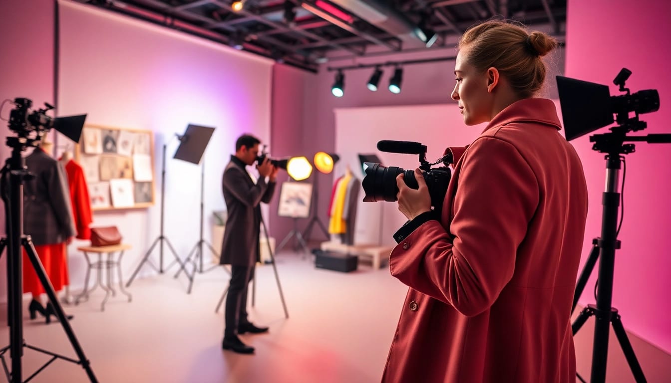 Professional fashion photographer in Milan capturing editorial fashion photography.