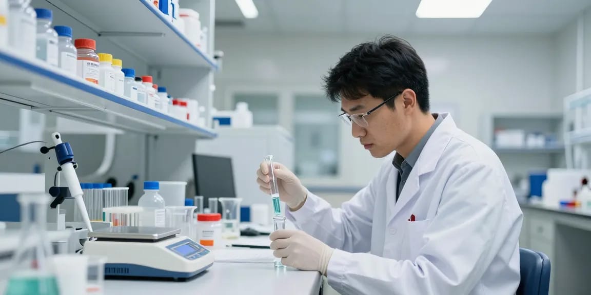 Detailed laboratory analysis of nitroethane by a supplier in Europe.