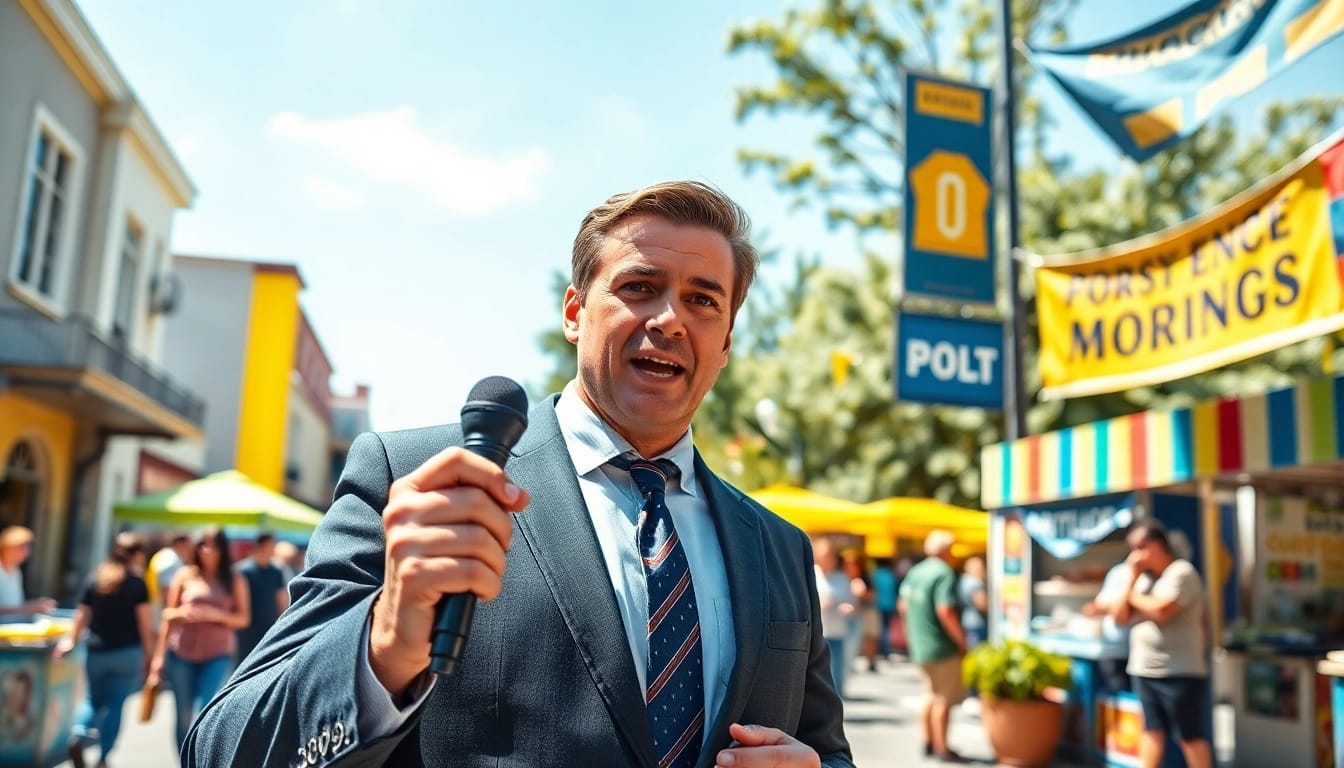 Engaging scene at https://www.todayville.com showcasing local reporter interacting with community.